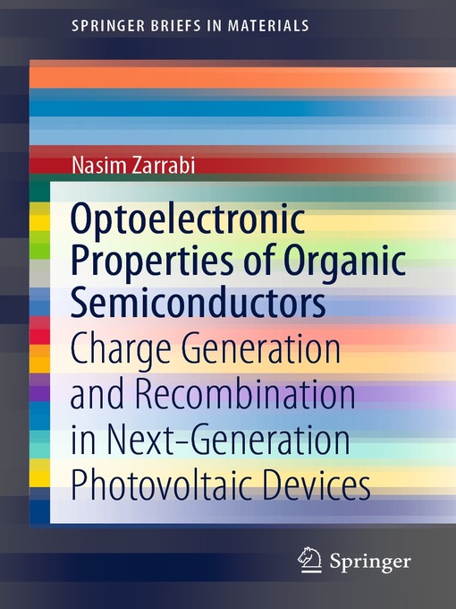 Title details for Optoelectronic Properties of Organic Semiconductors by Nasim Zarrabi - Available